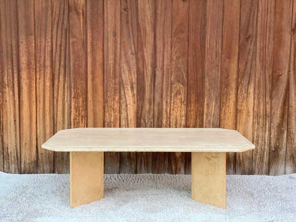Vintage travertine coffeetable, Antiek en Kunst, Antiek | Meubels | Tafels, Ophalen of Verzenden