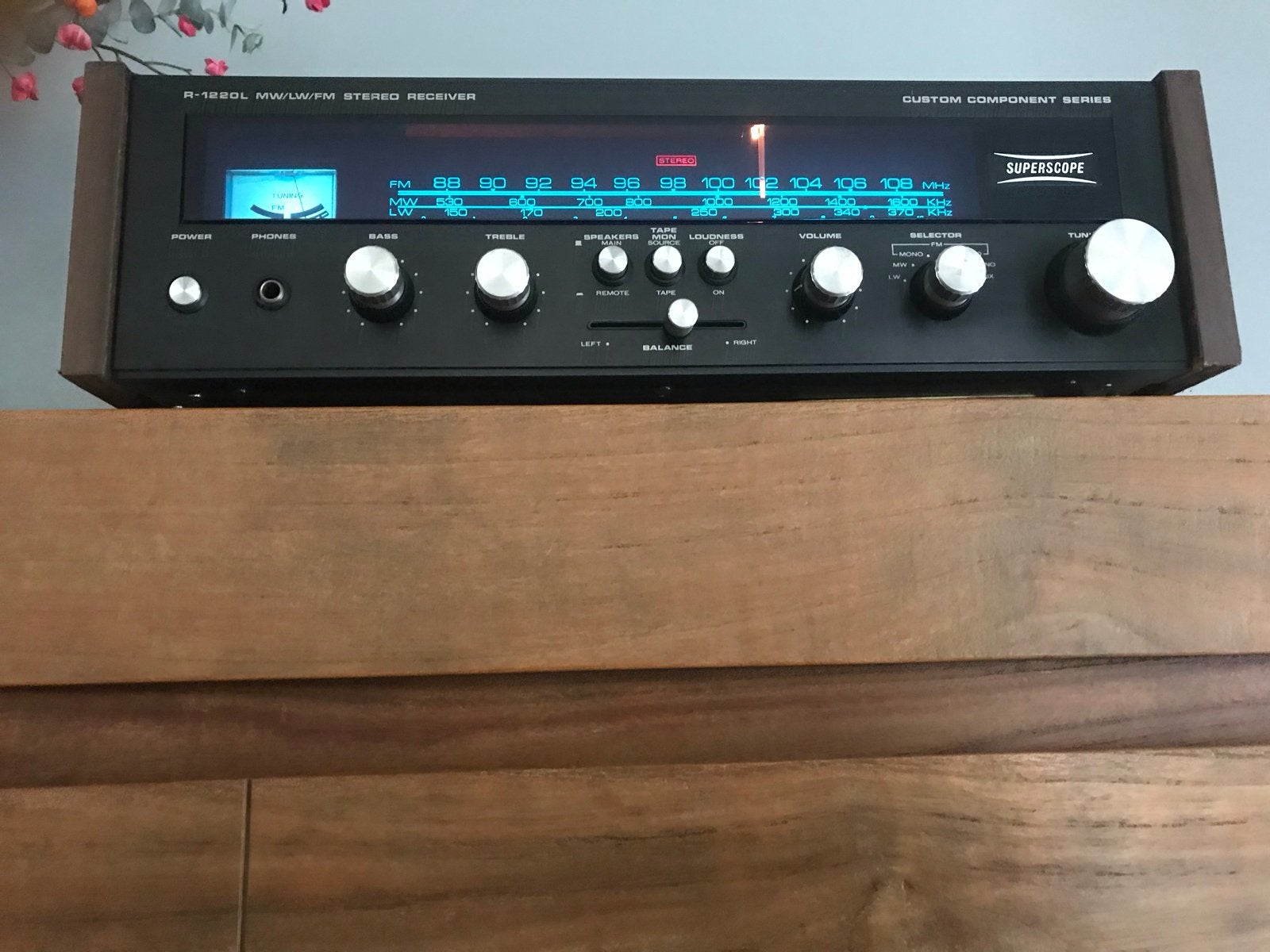 Superscope R-1220L Stereo Receiver, Zo goed als nieuw, Ophalen, Overige merken, Minder dan 60 watt