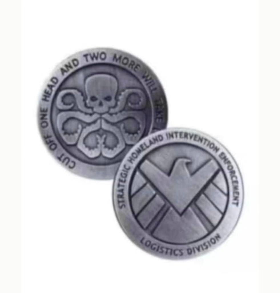 USA S.H.I.E.L.D.Agent Coin / munt Hydra in plastic capsul., Ophalen of Verzenden, Buitenland, Munten
