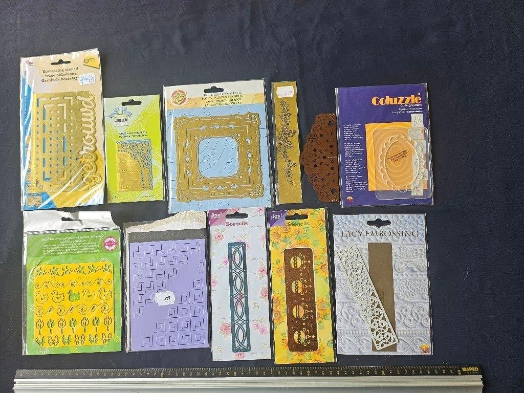 Embossing stencils set 484, Hobby en Vrije tijd, Ophalen of Verzenden, Zo goed als nieuw, Overige thema's, Pons of Mal