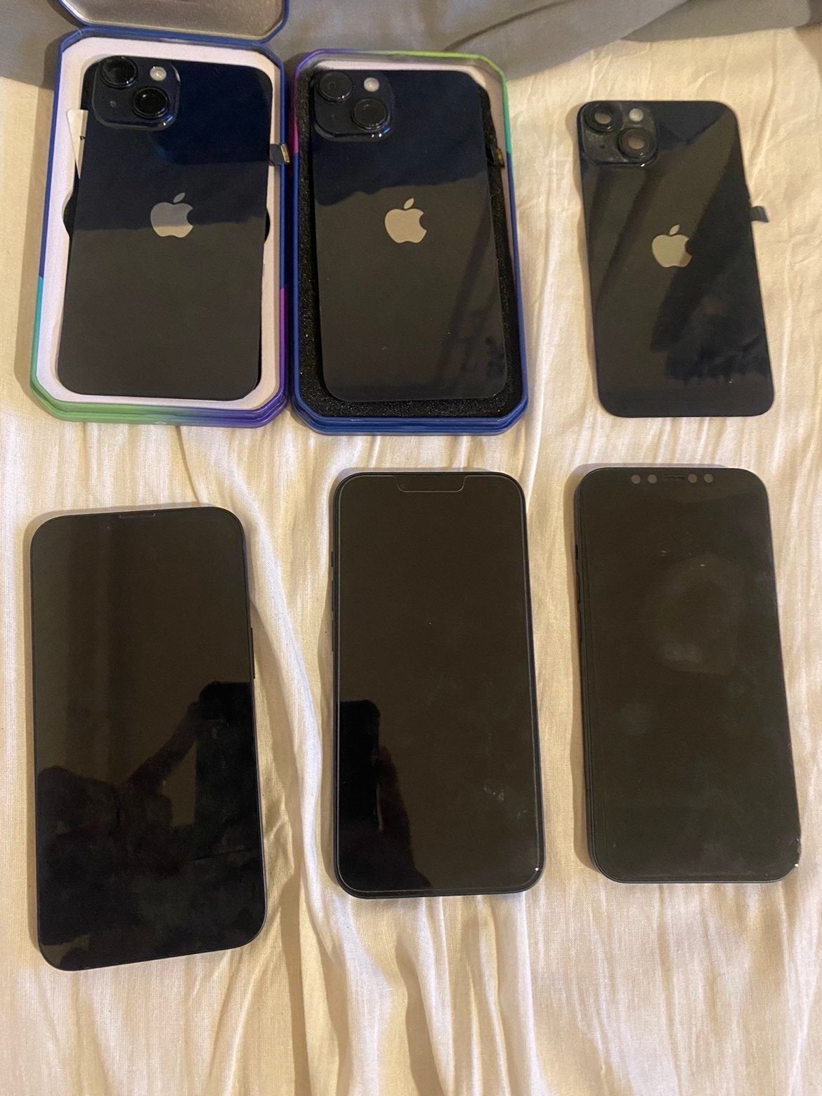 3x iPhone 14 (moederbord defect) - voor onderdelen, Ophalen of Verzenden, Niet werkend, IPhone 14