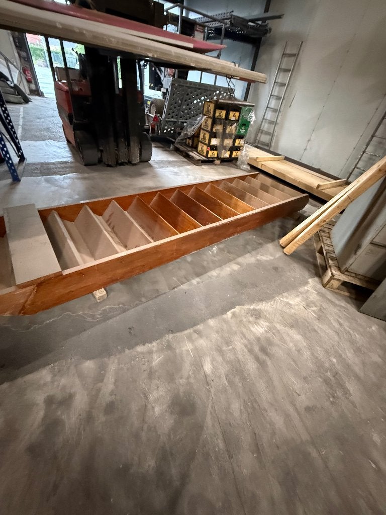 Hard Houten Trap., Doe-het-zelf en Verbouw, Ladders en Trappen, Ophalen, Gebruikt, Trap, 4 meter of meer