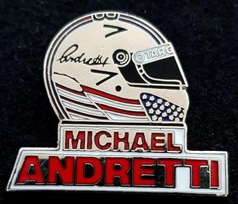 Michael Andretti helm pin, Verzenden, Nieuw, Sport, Speldje of Pin