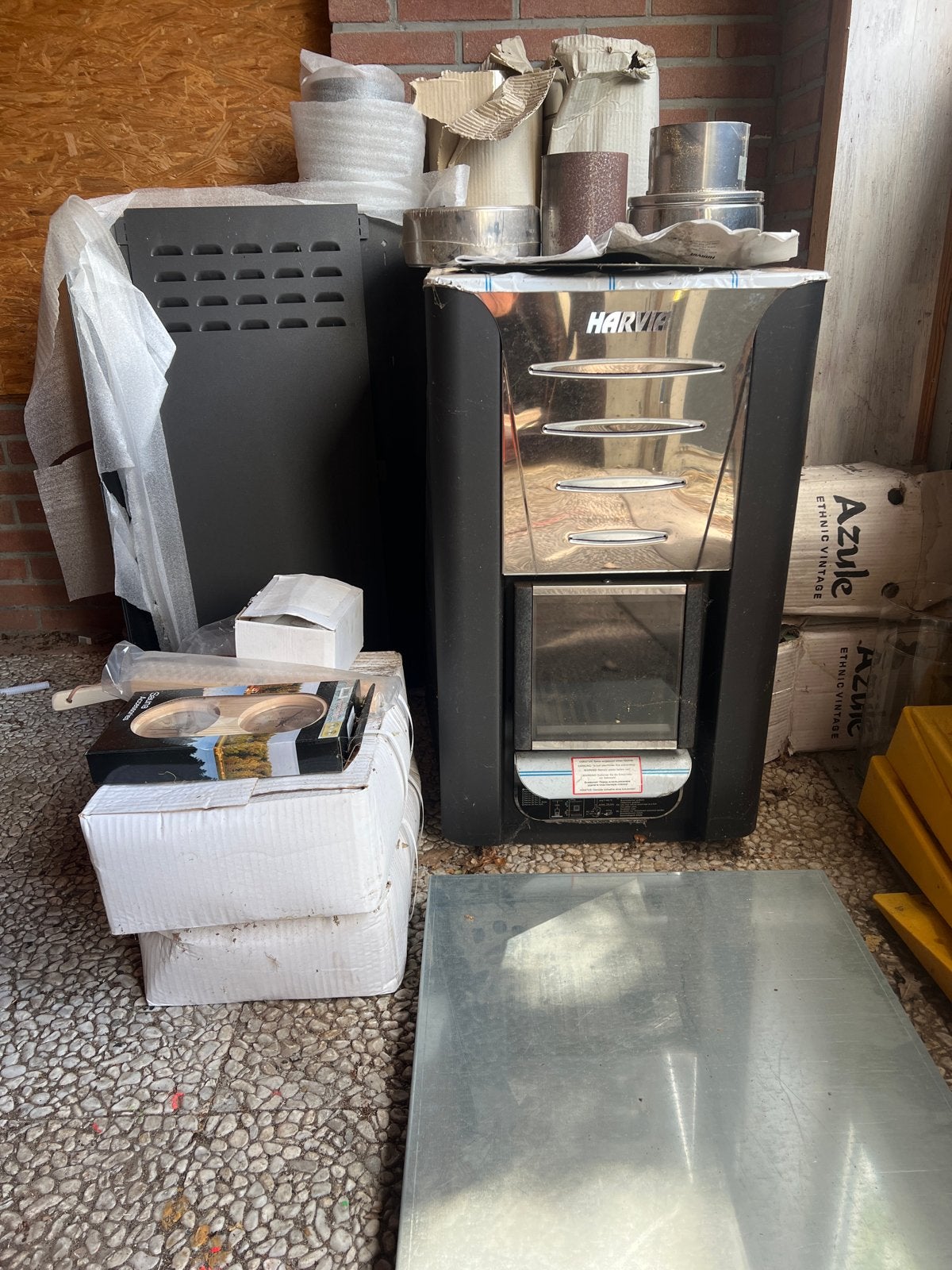 Harvia 20 Pro Sauna Kachel met complete toebehoren, Ophalen, Nieuw, Vrijstaande haard, Houthaard