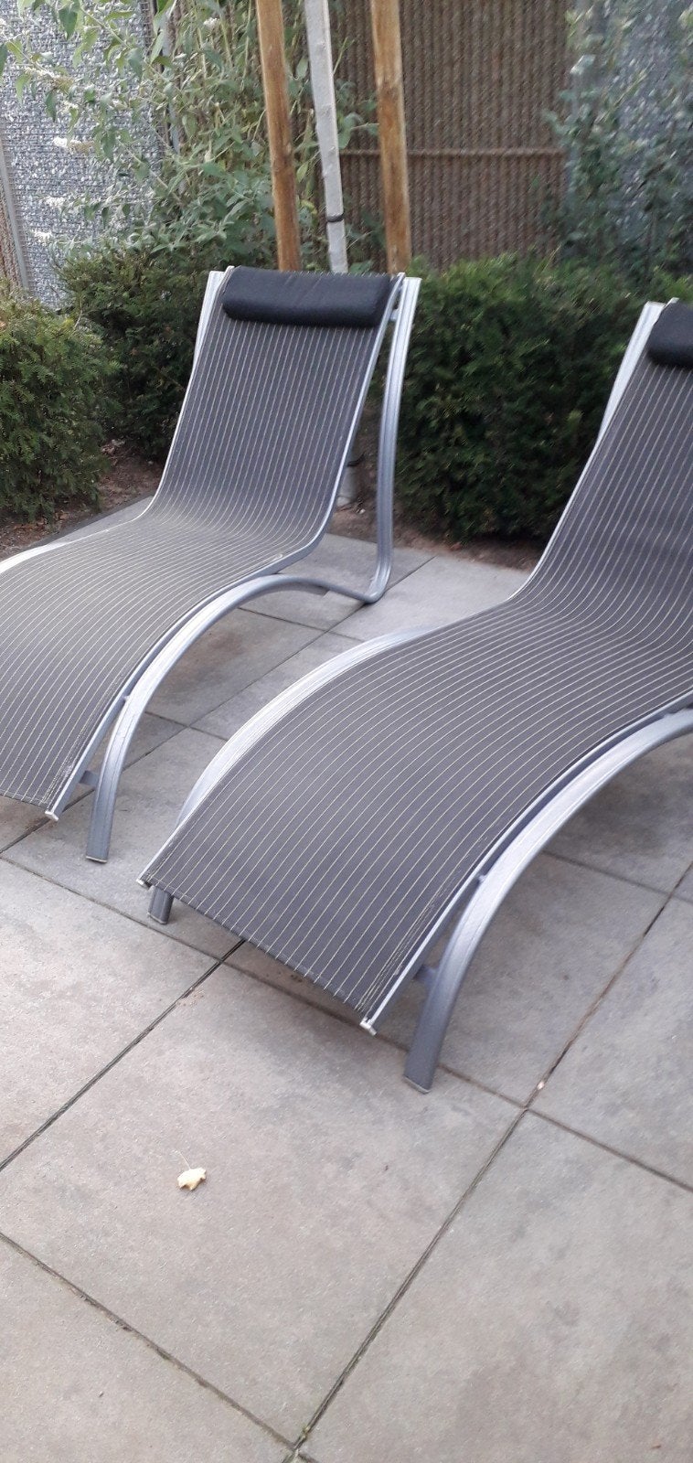 Twee ligbedden, Tuin en Terras, Ligbedden, Ophalen, Gebruikt, Aluminium