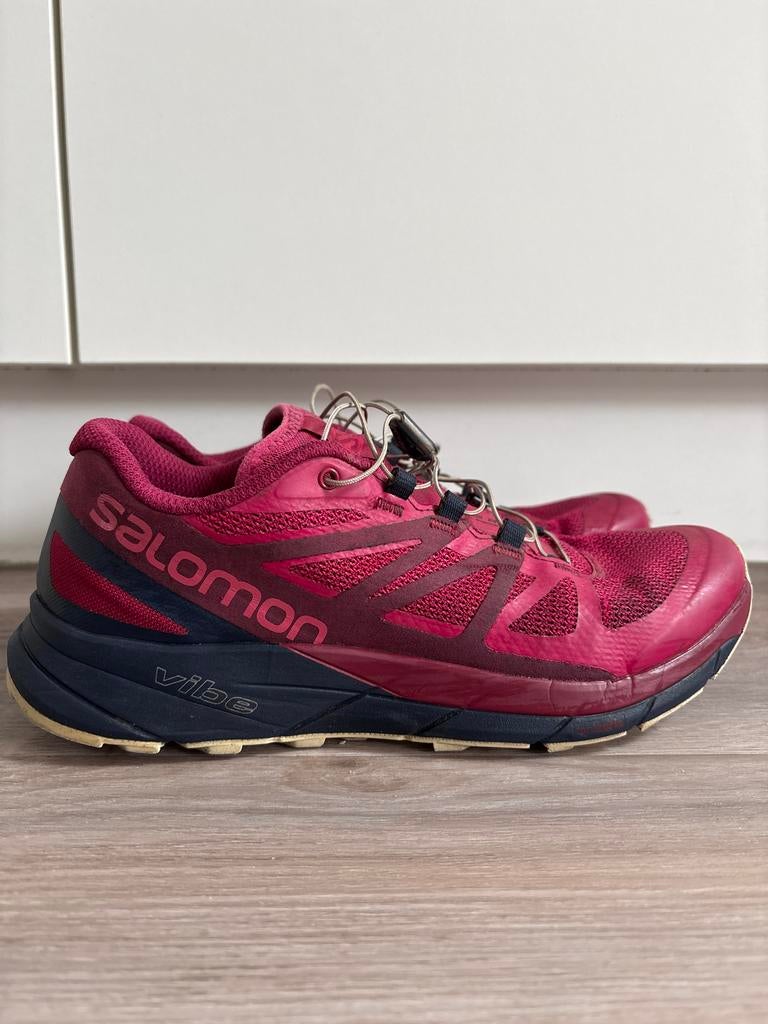 Salomon Sense Ride Trail Schoenen Roze Rood Maat 40, Ophalen of Verzenden, Gedragen, Roze, Sportschoenen