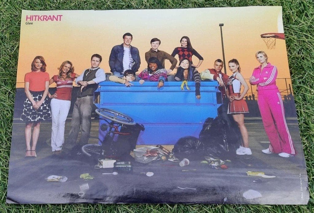 Poster A4 Hitkrant 2009 GLEE, Gebruikt, A4 of kleiner, Rechthoekig Liggend, Ophalen of Verzenden