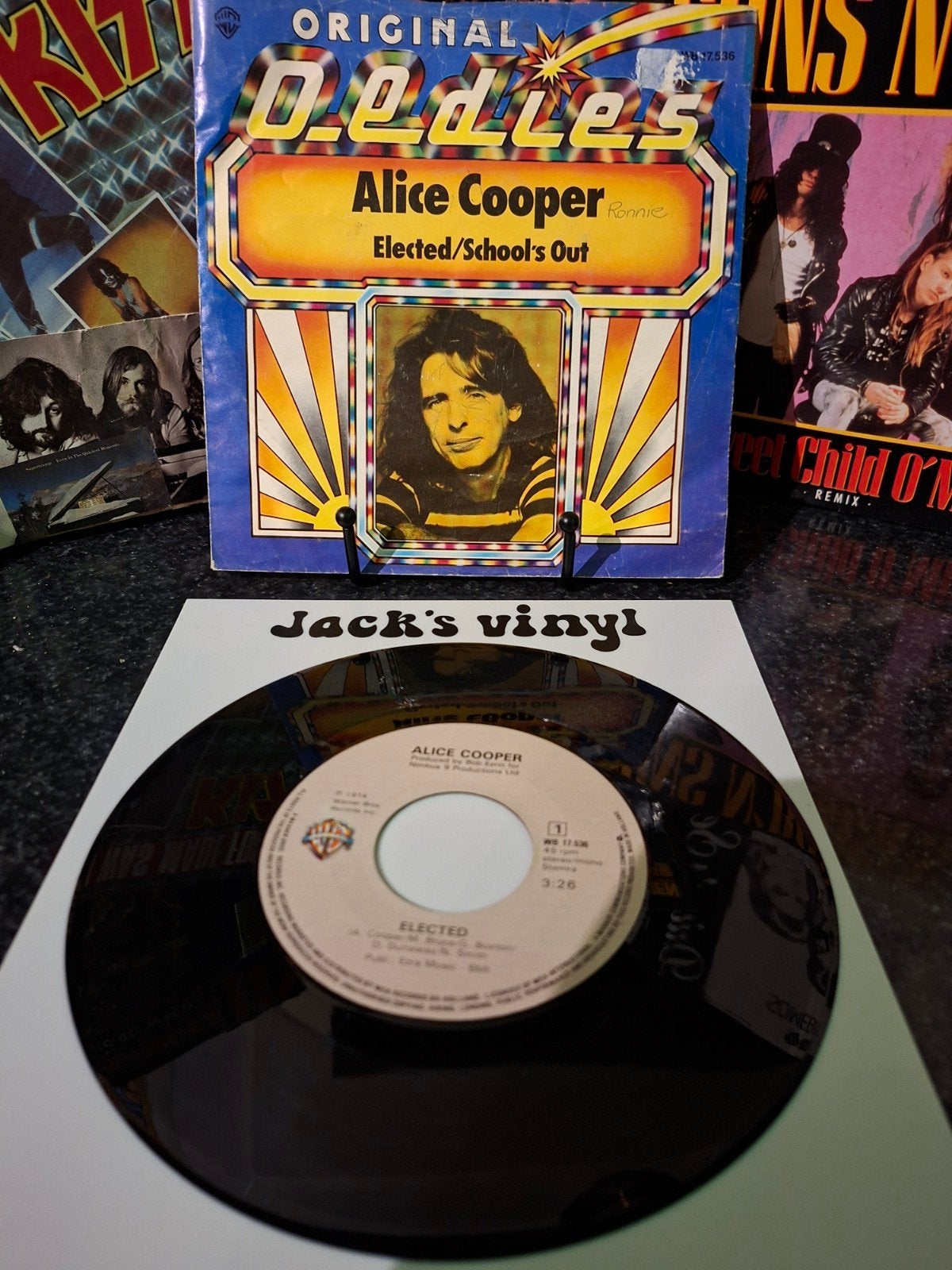 Alice Cooper - Elected/School's Out 1979, Gebruikt, 7 inch, Ophalen of Verzenden, Fotohoes