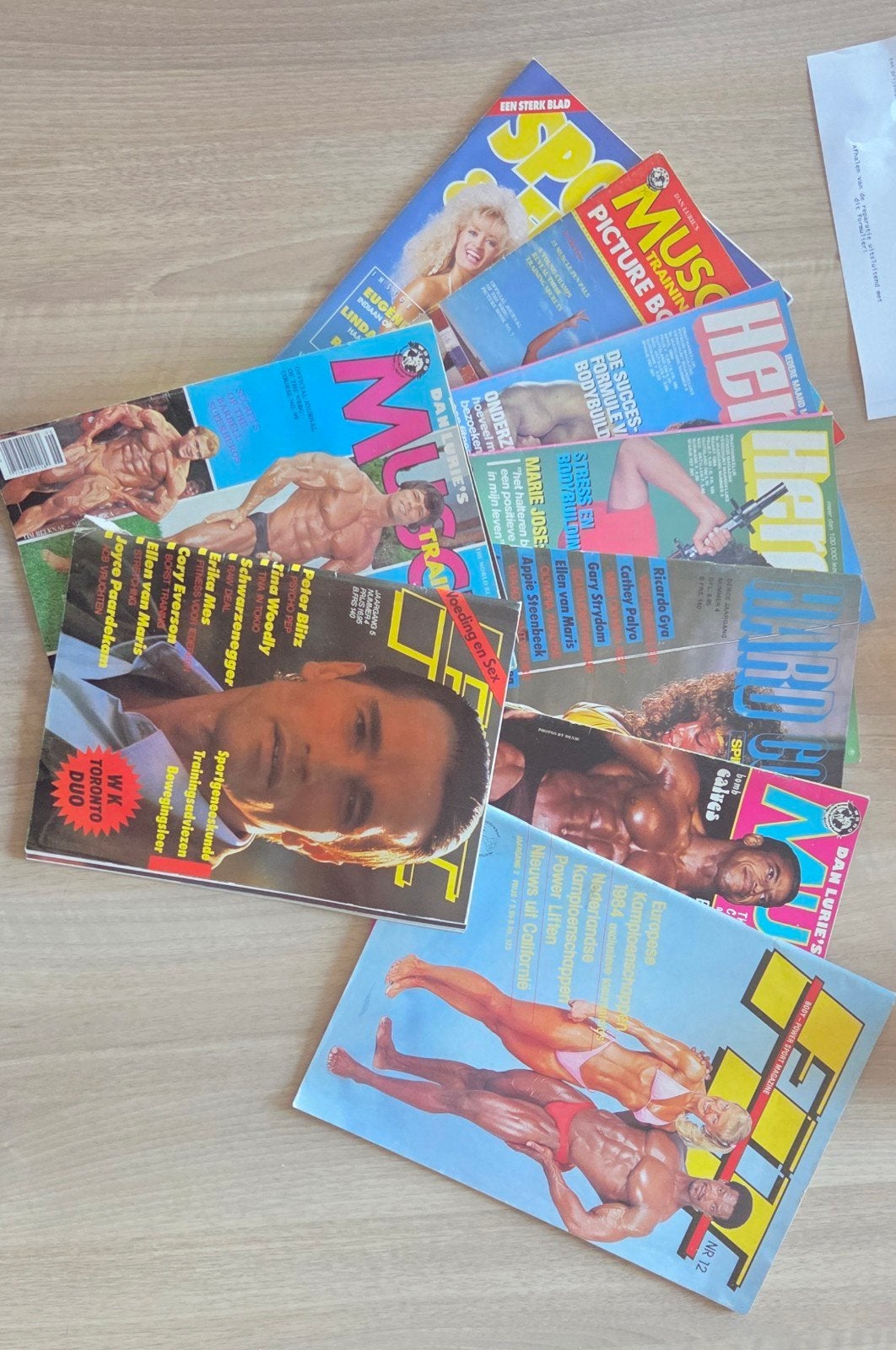 Grote Collectie Fitness/Bodybuilding bladen jaren 70,80,90, Ophalen, Gelezen, Sport en Vrije tijd