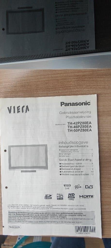 Panasonic Plasma TV te koop (Type: TH-46P Z80EA), Ophalen, Gebruikt, Panasonic, 50 Hz