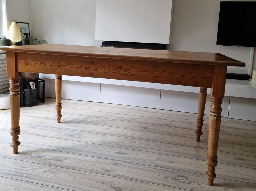 Brocante grenen keukentafel, Ophalen