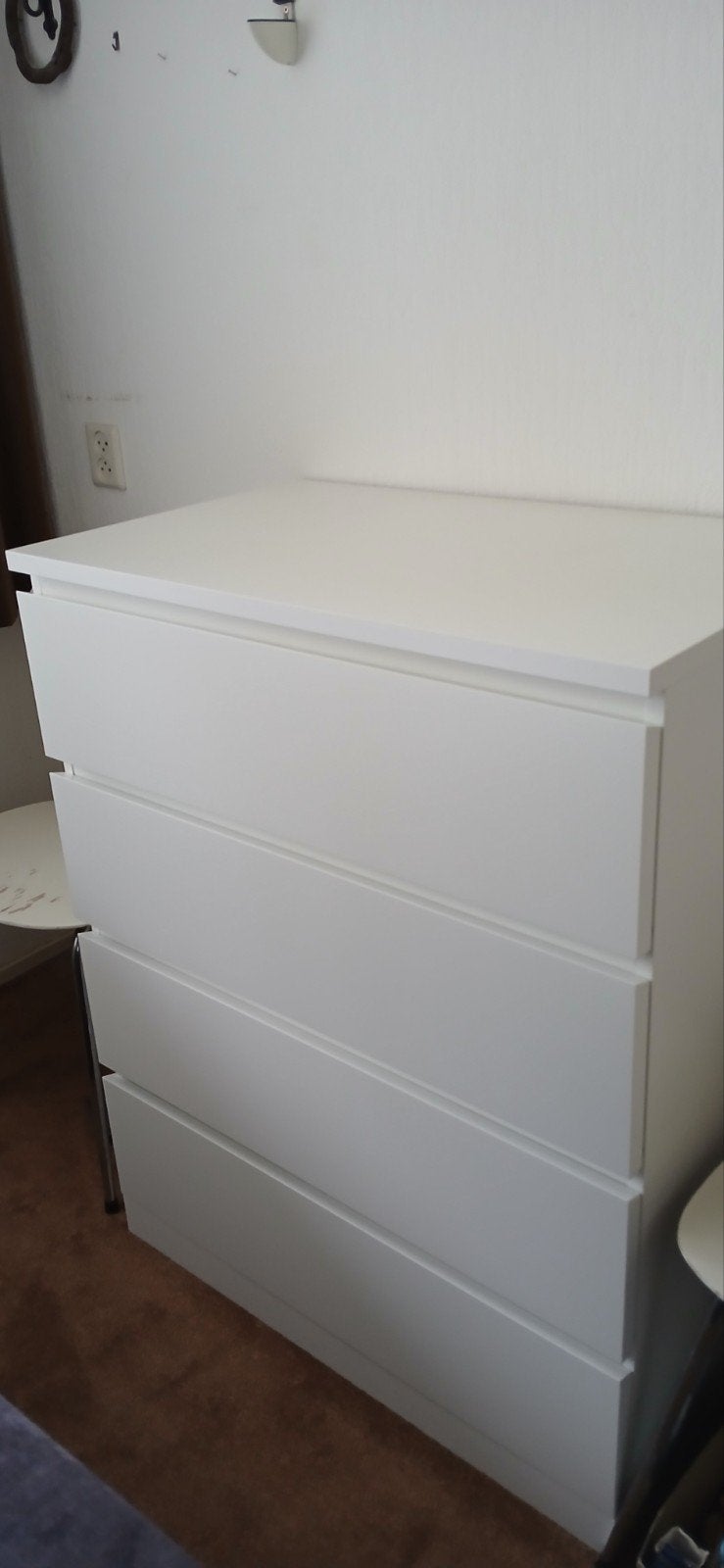 IKEA MALM ladekast wit, 4 lades, Huis en Inrichting, Kasten | Ladekasten, Ophalen, 100 tot 150 cm, 50 tot 100 cm, Zo goed als nieuw