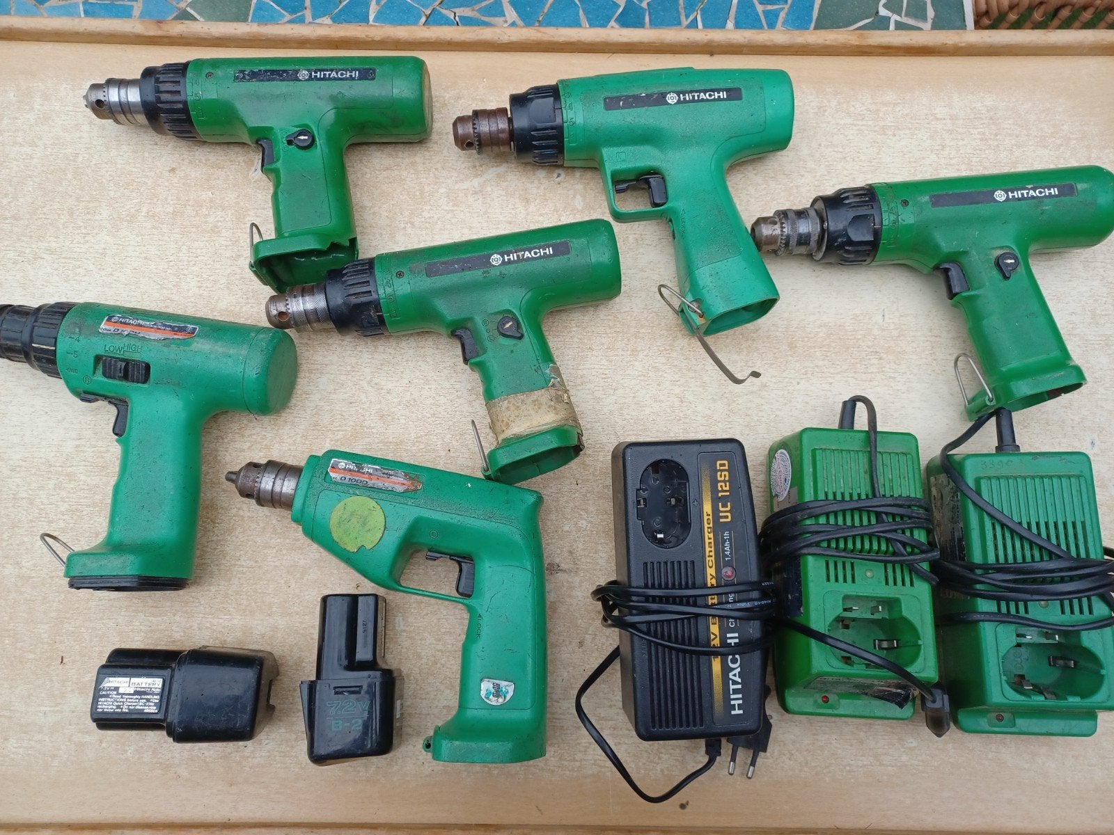 Hitachi accu boormachine's (defect), Ophalen, Gebruikt, Boormachine
