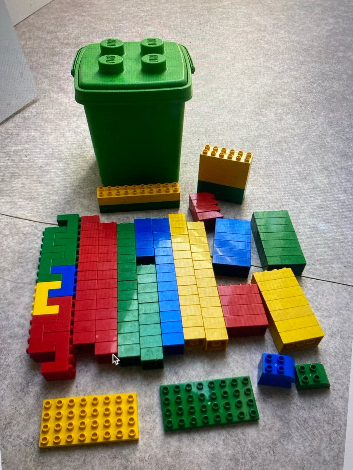 Grote partij Duplo blokken, grondplaten en voertuigen, Gebruikt, Ophalen of Verzenden, Duplo, Inclusief accessoires