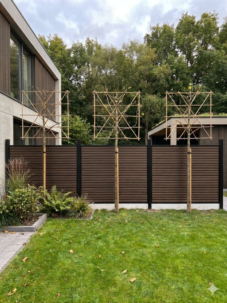 Schutting | Composiet schutting set 10m1 | Uit voorraad, Kunststof, 1 tot 2 meter, Minder dan 3 meter, Apex fencing