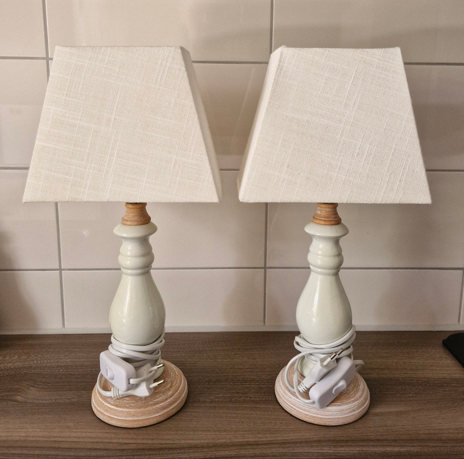 2 tafellampen., Huis en Inrichting, Lampen | Tafellampen, Ophalen of Verzenden, Gebruikt, E27 (groot), 40 cm