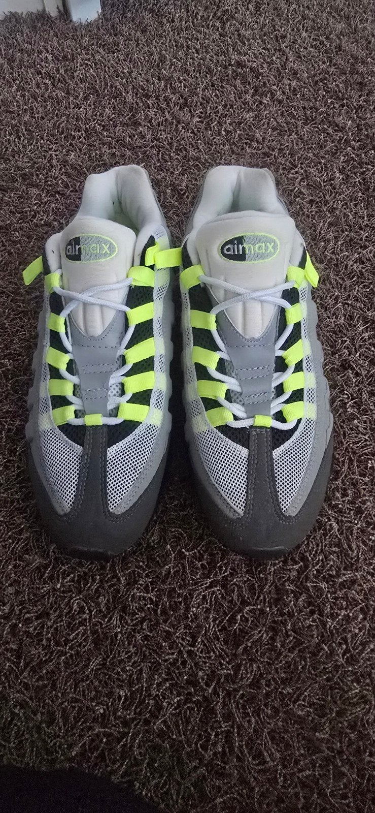 Nike Air Max 95 Sneakers - Grijs/Neon Groen, Overige kleuren, Nike, Ophalen of Verzenden, Sneakers of Gympen