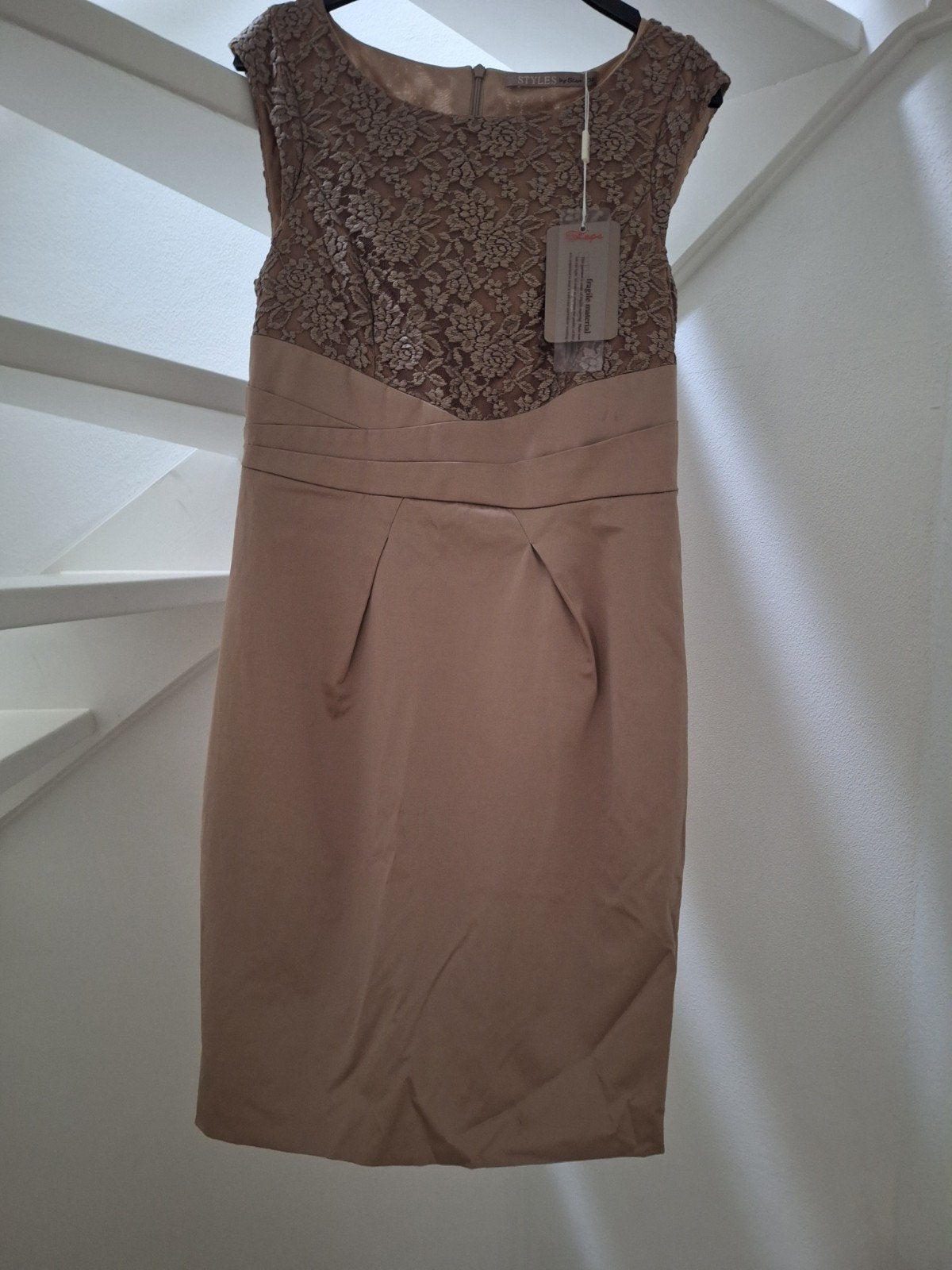 Cocktailjurk champagne kleur - Styles by Steps - Maat 38, Ophalen of Verzenden