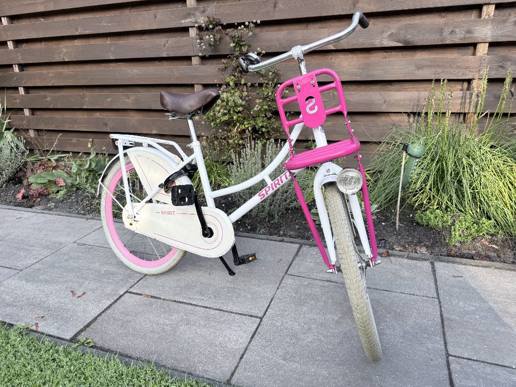 Volare kinderfiets wit met roze  22 inch wielen, Ophalen, Gebruikt, Volare, Terugtraprem