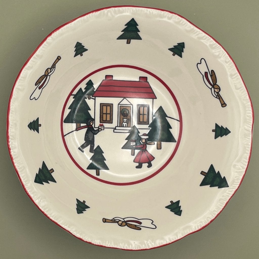 Mason’s Christmas Village papschaaltje 15cm ( 3 beschikbaar), Overige typen, Onbekend, Ophalen of Verzenden, Zo goed als nieuw