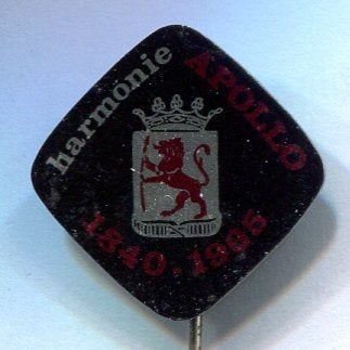 Harmonie Apolo 1840 - 1965 blik speldje ( V_121), Verzenden, Zo goed als nieuw, Transport, Speldje of Pin