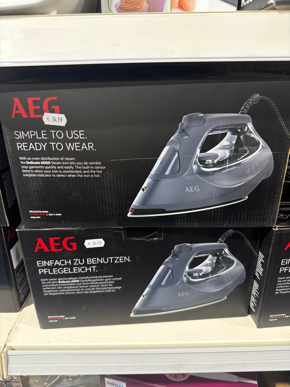 AEG Delicate 6000 Stoomstrijkijzer - Eenvoudig in gebruik