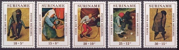 Suriname NVPH nr 568/72 postfris Kinderpostzegels 1971, Postzegels en Munten, Ophalen of Verzenden, Postfris