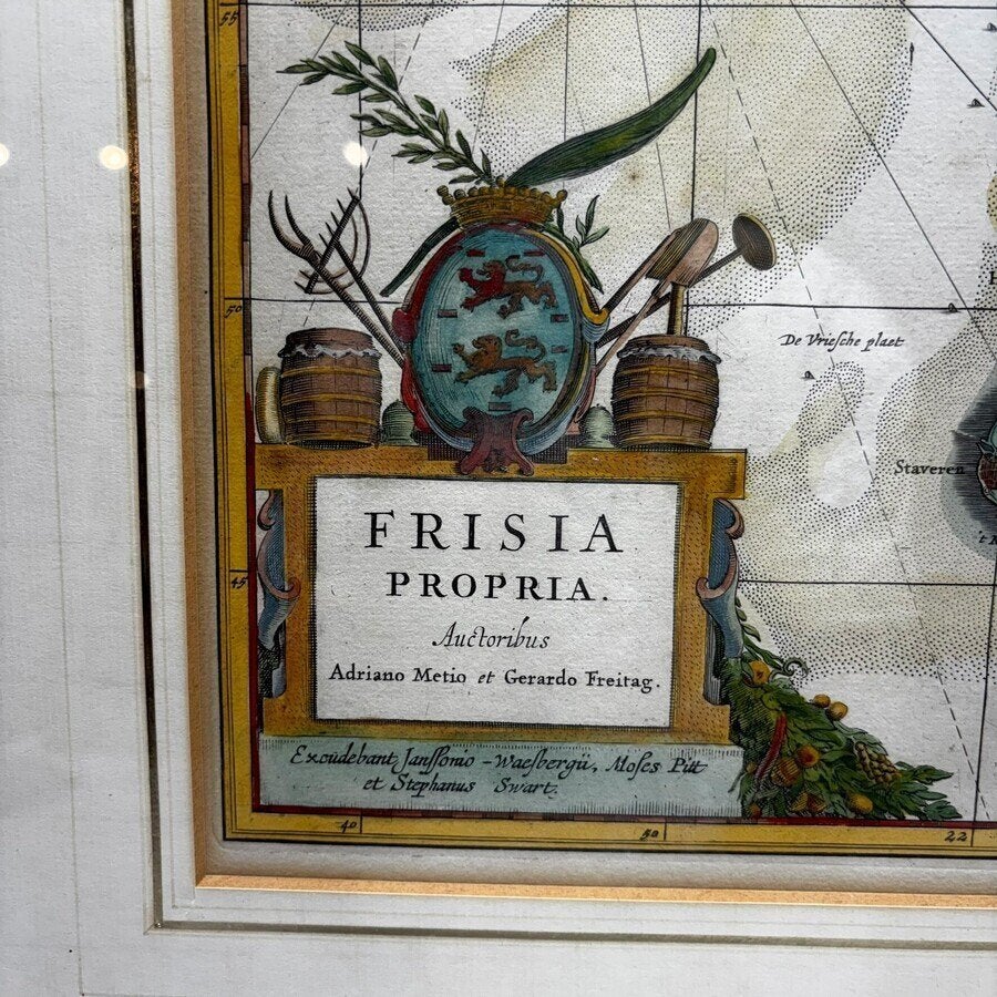 17e eeuwse kaart, Friesland, Ophalen of Verzenden
