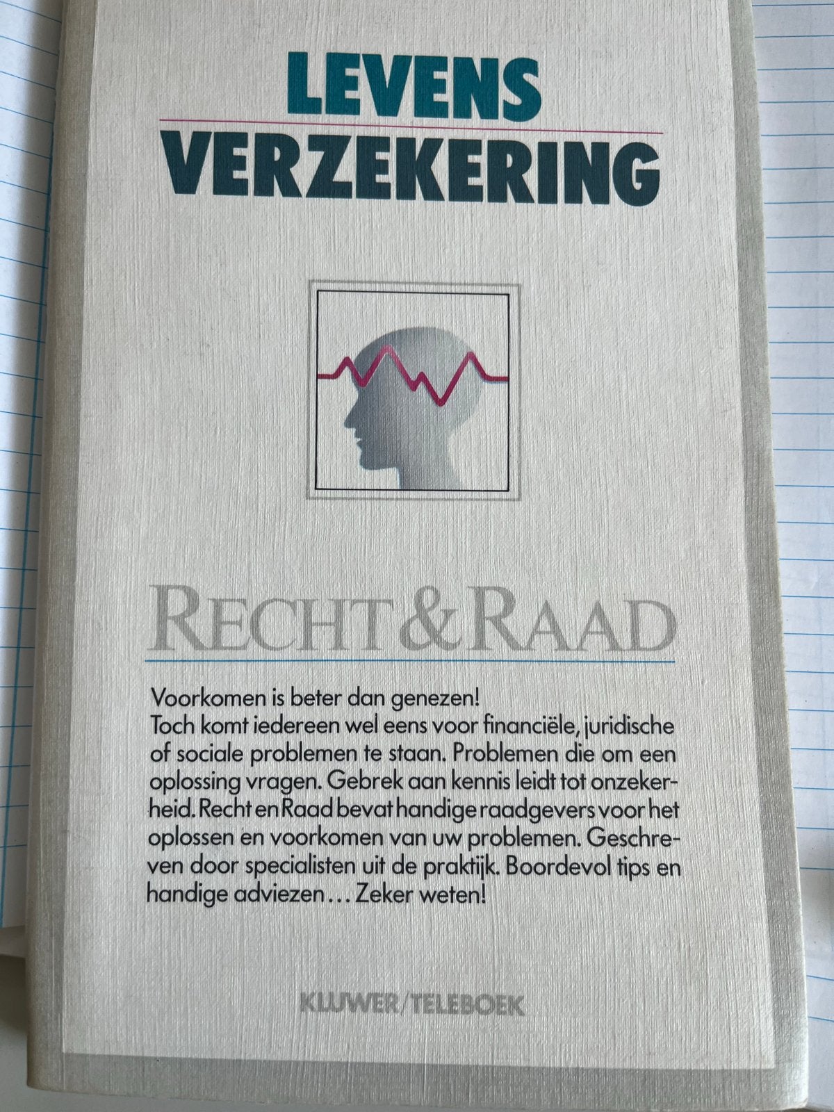 Levensverzekering - Recht & Raad (Kluwer/Teleboek), Ophalen of Verzenden, Gelezen, Nederland