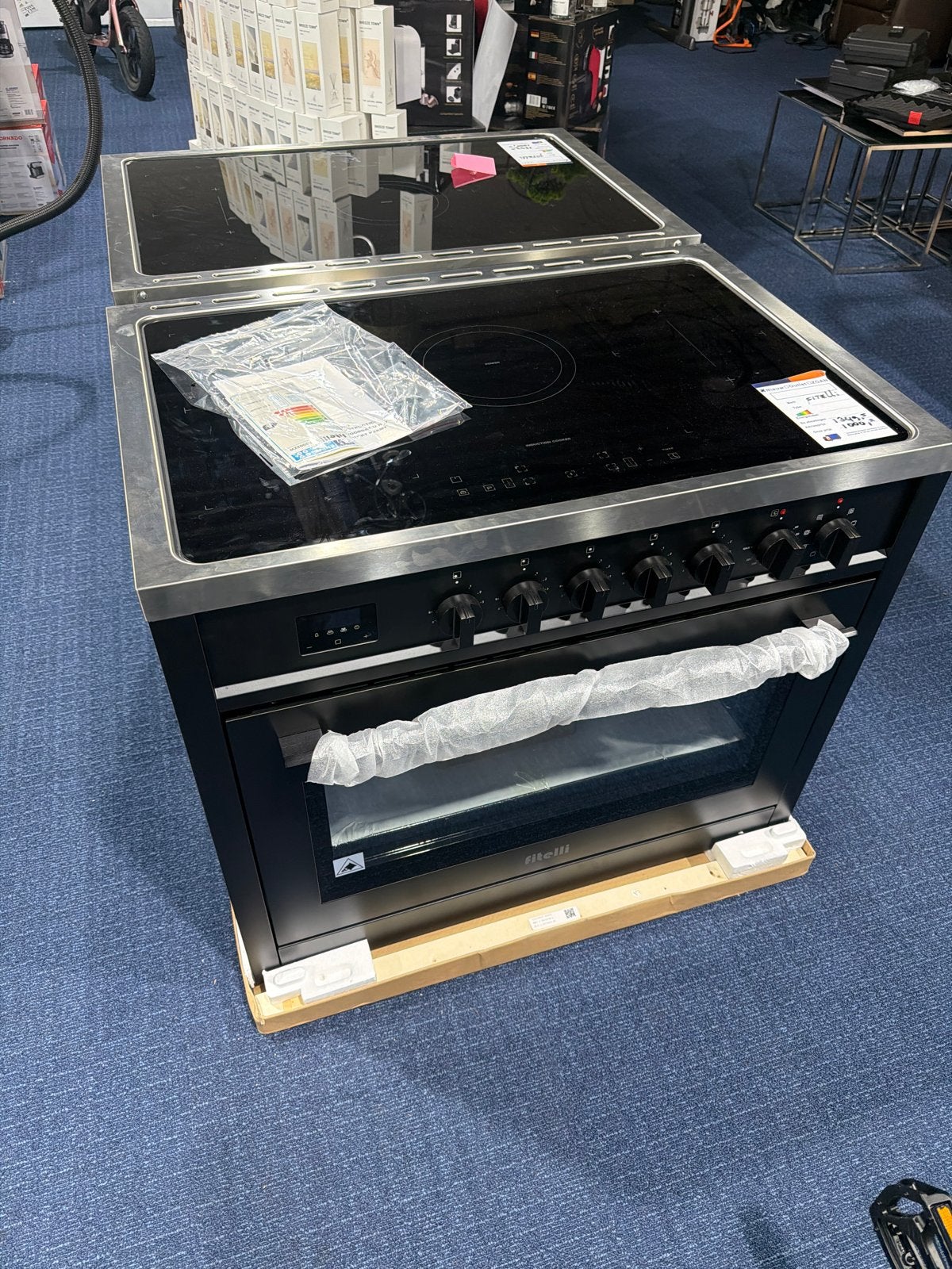 Nieuw 90 cm Inductie Fornuis Zwart/Zilver