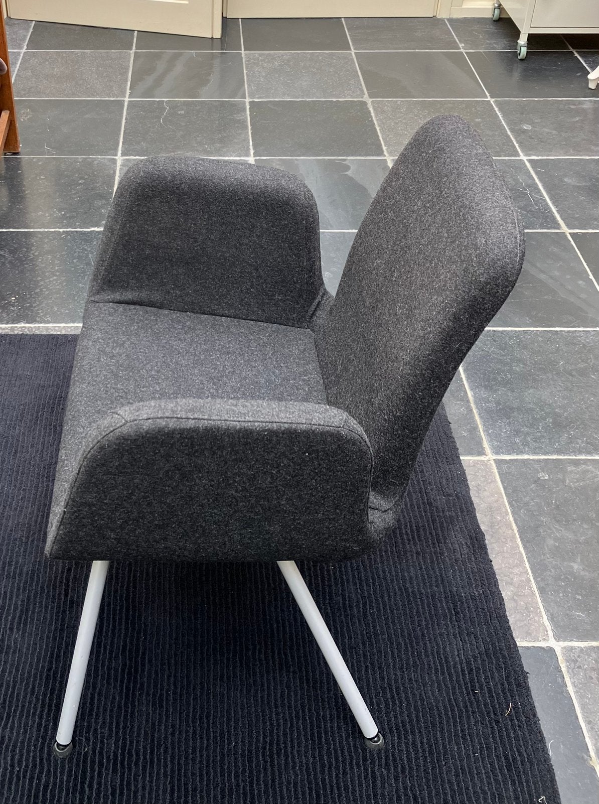 Stoel of bereaustoel met wollen bekleding, Ophalen of Verzenden, Gebruikt, Eén