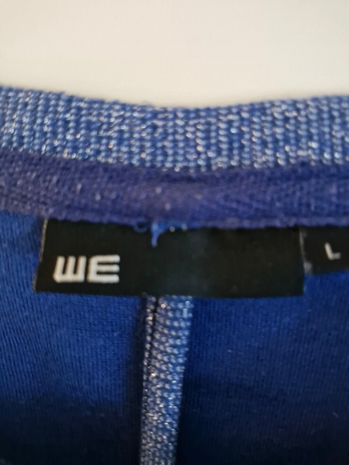 Blauw glitter shirt maat L, Kleding | Dames, Tops, Maat 38/40 (M), Blauw, WE, Onbekend