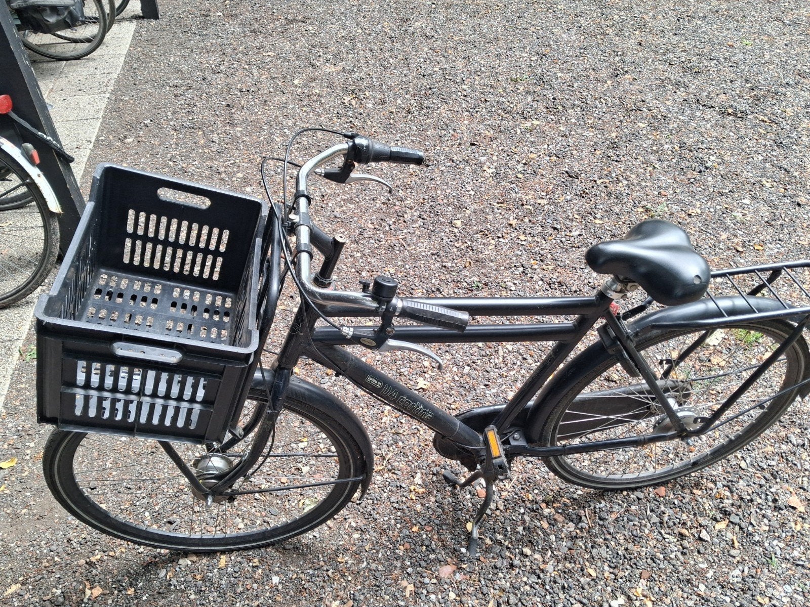 Herenfiets,  zwart 28 inch, 55 cm of meer, Ophalen, Gebruikt, Minder dan 10 versnellingen