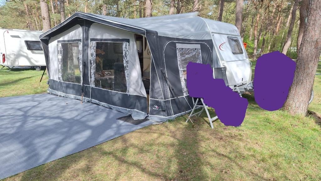 Dorema Monaco Air voortent met Palma luifel (maat 12), Caravans en Kamperen, Voortenten en Luifels, Ophalen, Zo goed als nieuw