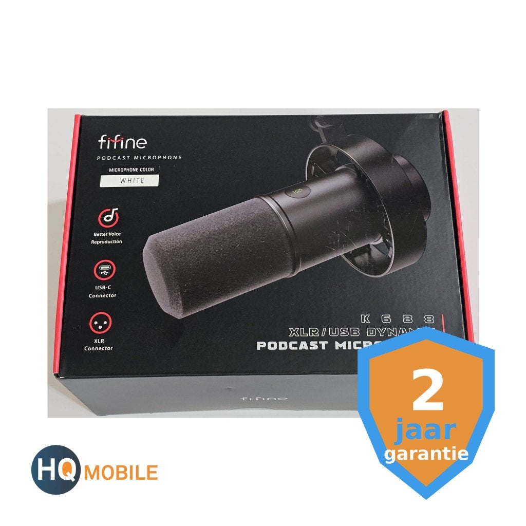 Fifine - K668 - Podcast Microfoon - Wit | Nieuw, Mobile5, Brouwer 1, 5521DK Eersel, Nederland, Overige typen, Nieuw