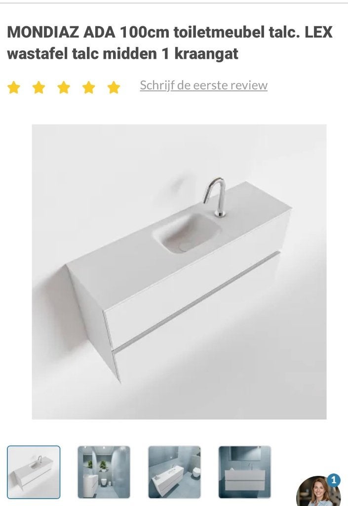 Toiletmeubel 100 cm (nieuw), Huis en Inrichting, Ophalen, Overige typen, Nieuw, 50 tot 100 cm