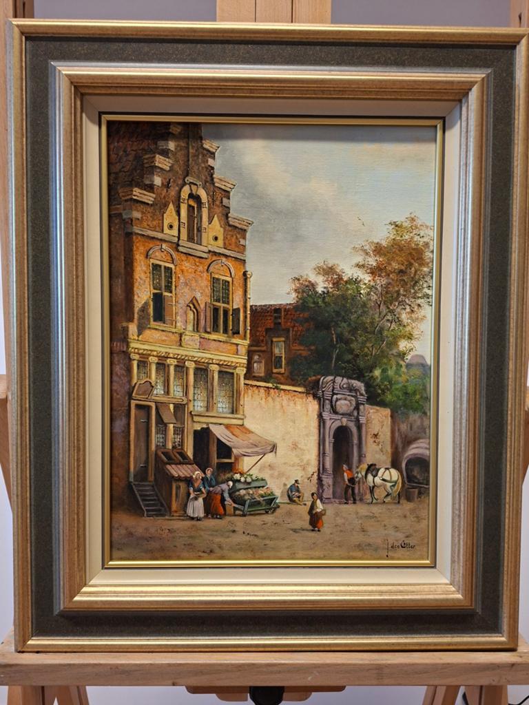 Olieverfschilderij J de Otter. Met lijst. En certificaat., Ophalen