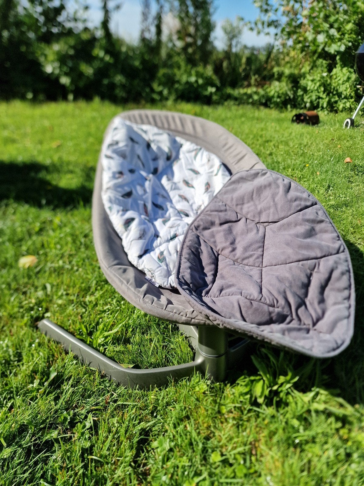 Nuna Leaf schommelstoel met 2 extra kussentjes, Ophalen, Gebruikt