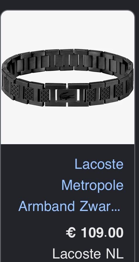 Lacoste, Ophalen, Nieuw, Zilver
