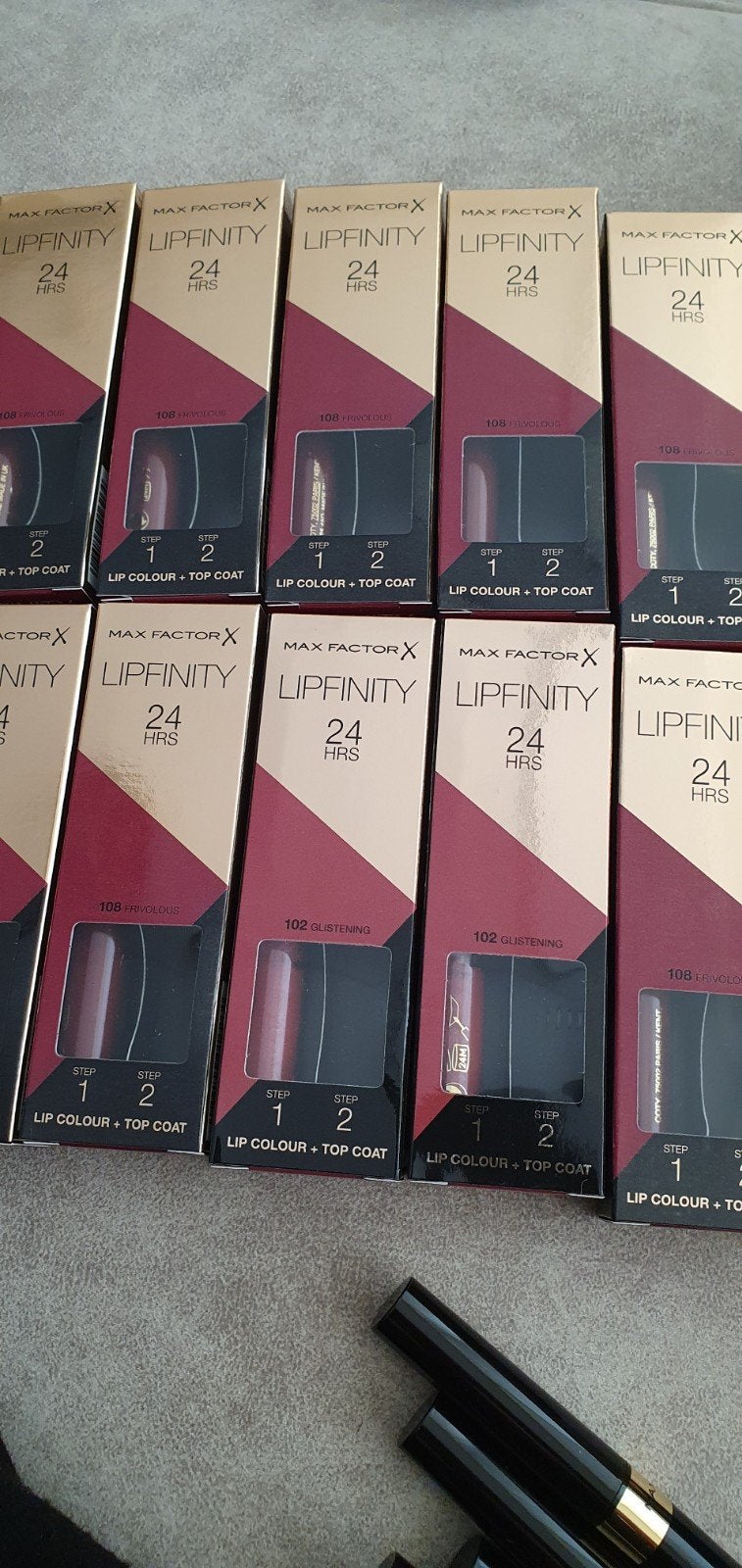 10 stuks Maxfactor lipfinity zonder topcoat nr 102, Verzenden, Nieuw, Overige kleuren, Lippen