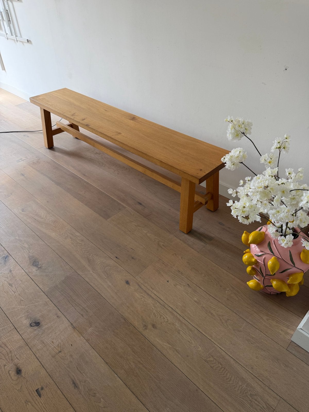 IKEA houten bank - 177cm lang, goede staat, Ophalen of Verzenden, Gebruikt, Bruin, Hout