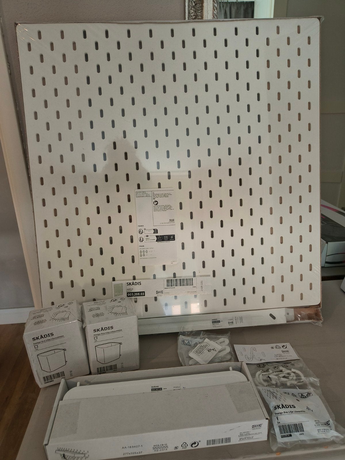 Skadis Ikea plaat met accessoires, Ophalen, Nieuw
