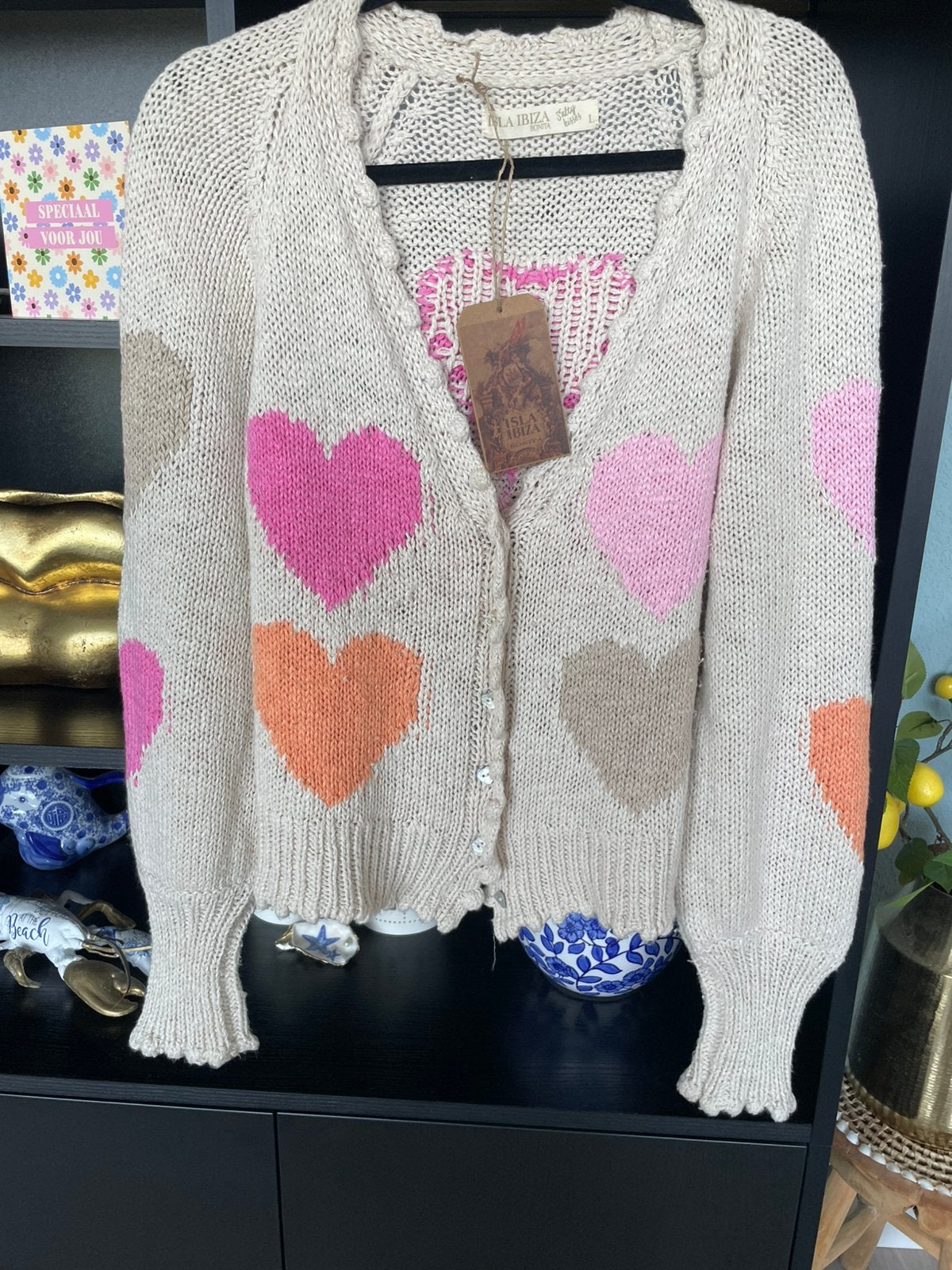 Isla Ibiza vest mt L, Verzenden, Zo goed als nieuw, Maat 42/44 (L), Beige