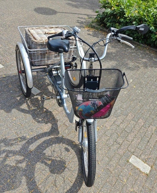 Nette Driewieler E-bike elektrische fiets senioren omafiets, Ophalen of Verzenden, Gebruikt, Velgrem, Popal transport fiets