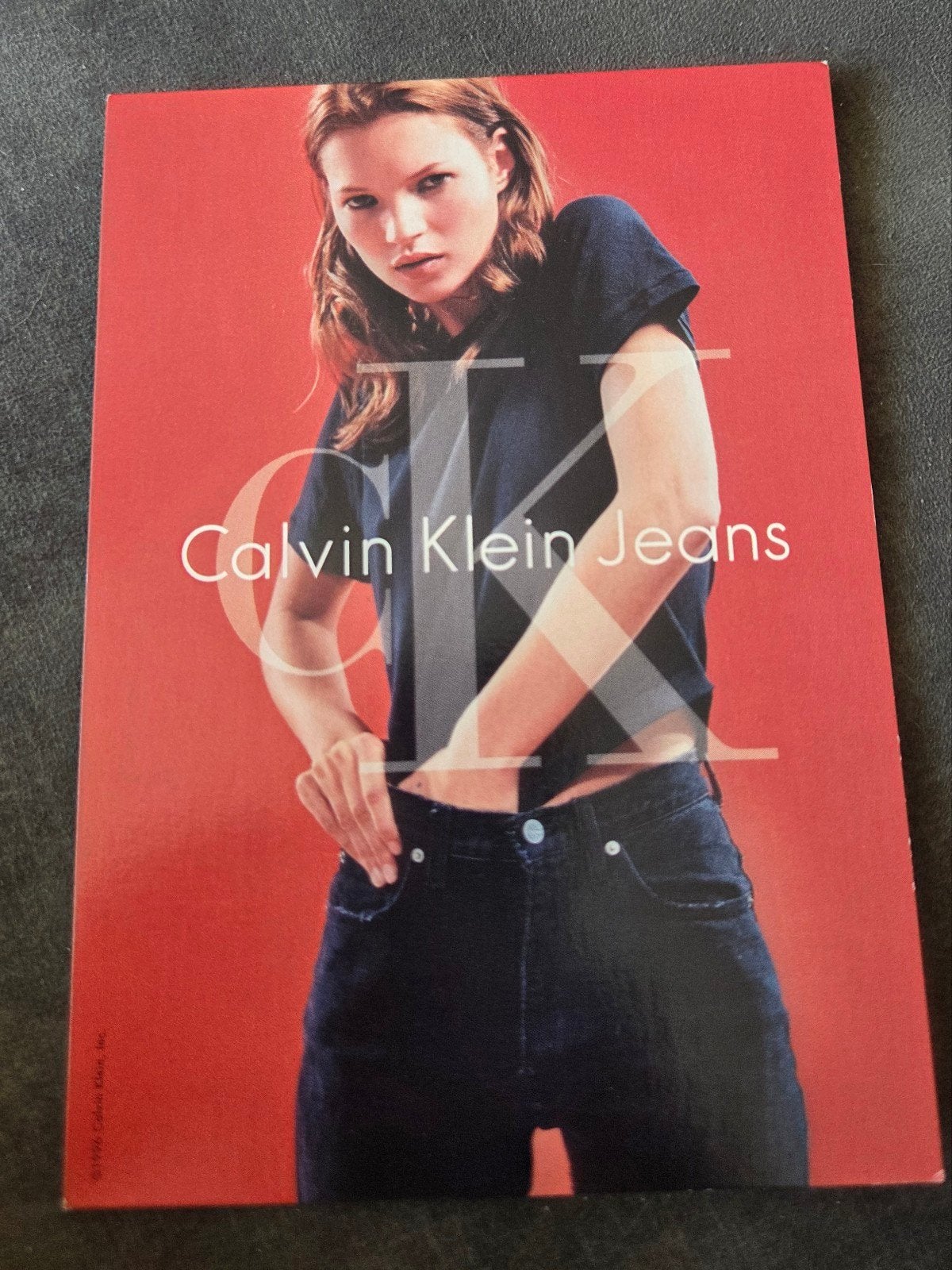 Calvin Klein Jeans Postcard - Kate Moss, Verzenden, 1980 tot heden, Ongelopen, Sterren en Beroemdheden