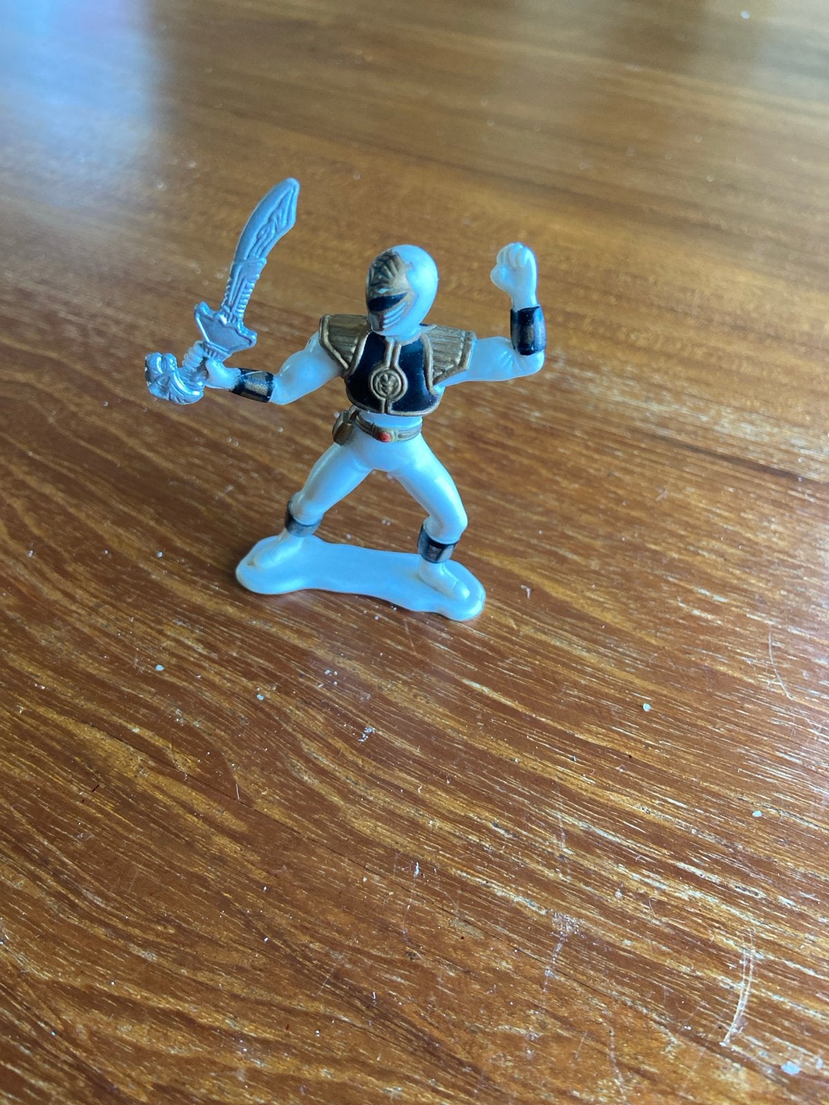 Power Rangers Witte Ranger Actiefiguur met Zwaard, Ophalen of Verzenden, Gebruikt