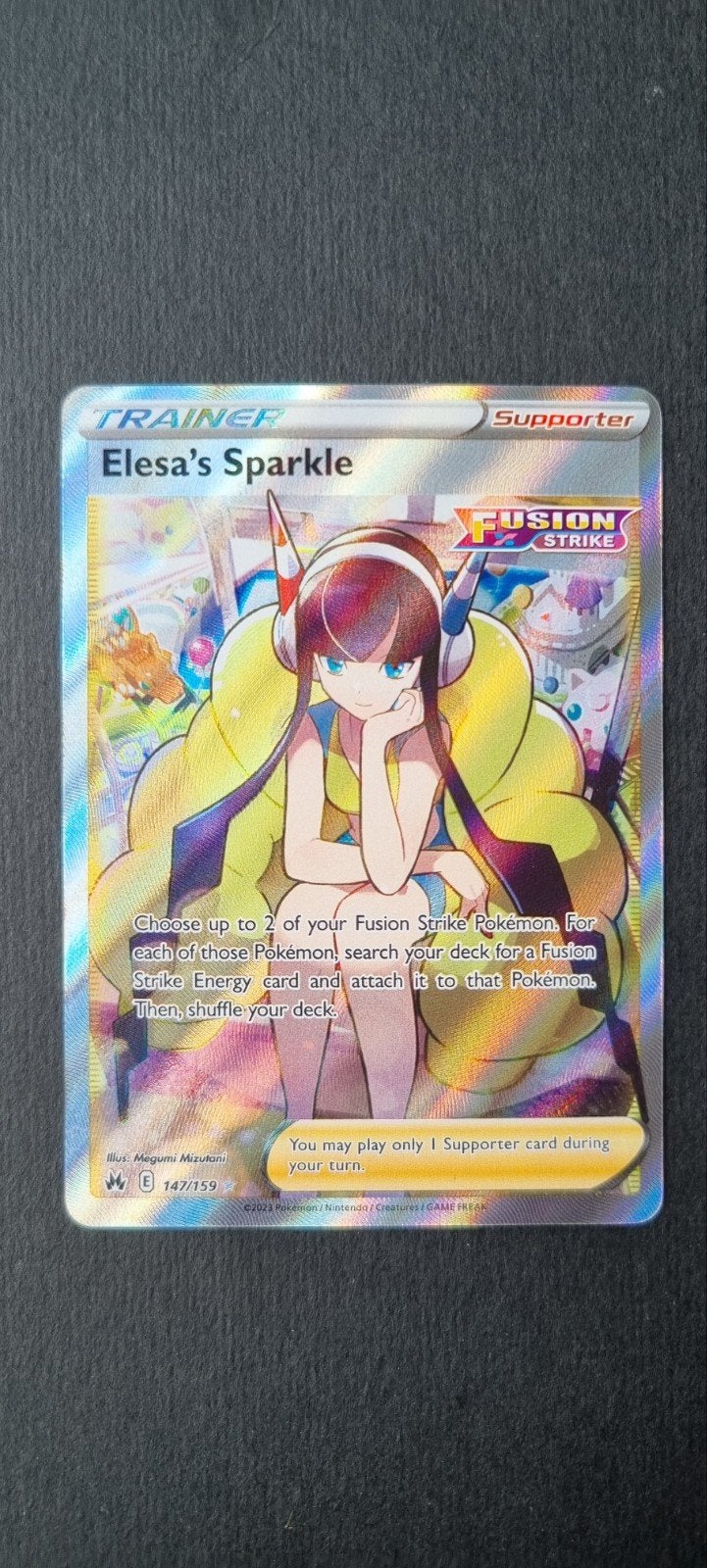 Elesa's Sparkle CRZ 147, Ophalen of Verzenden, Zo goed als nieuw, Losse kaart, Foil
