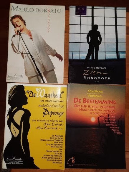 Piano, vocal, gitaar: Marco Borsato-4 songboeken, Ophalen of Verzenden, Artiest of Componist, Overige genres, Gitaar