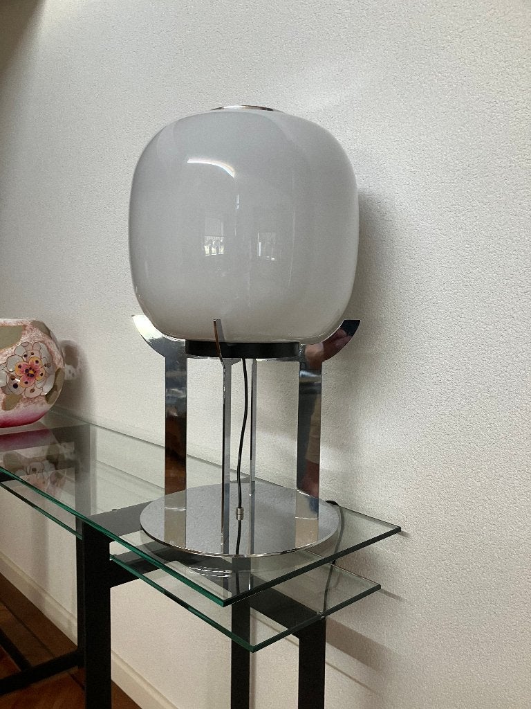 Quasar Mujay tafellamp, Ophalen, 50 tot 75 cm, Zo goed als nieuw, Glas