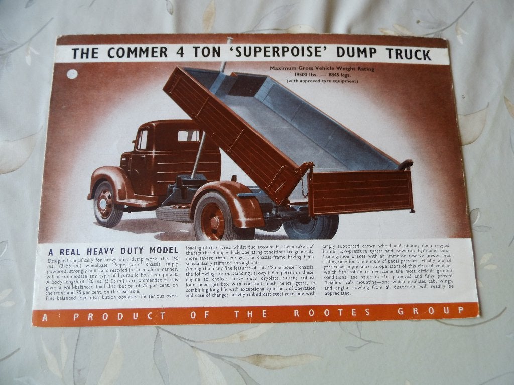 Commer 4 ton dump truck - Rootes - 1950, Verzenden, Zo goed als nieuw, Overige merken
